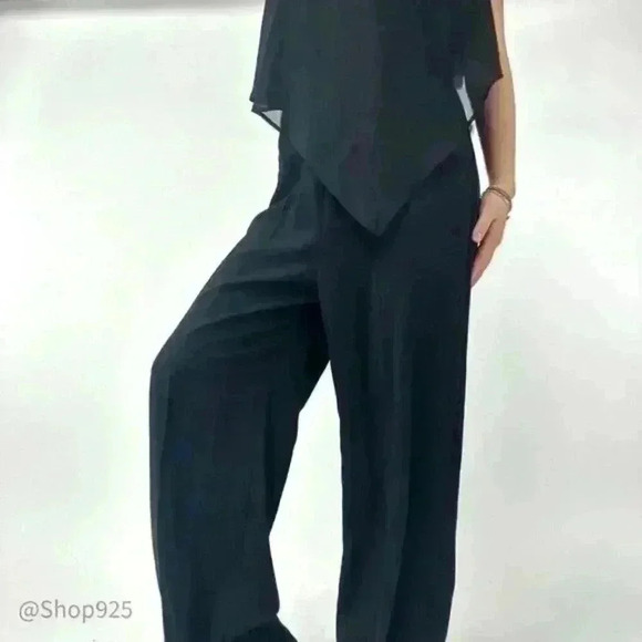 Le Chateau Black  Inverted V Jumpsuit - Picture 6 of 9